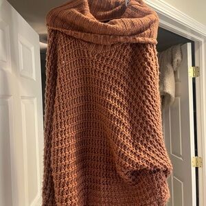Express Rust Turtle Neck Sweater